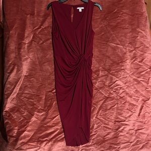 Bar III Asymmetrical Burgundy Dress